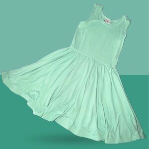 Dot Dot Smile DDS Tank Twirl Dress-MINT Light Green - Size 5/6